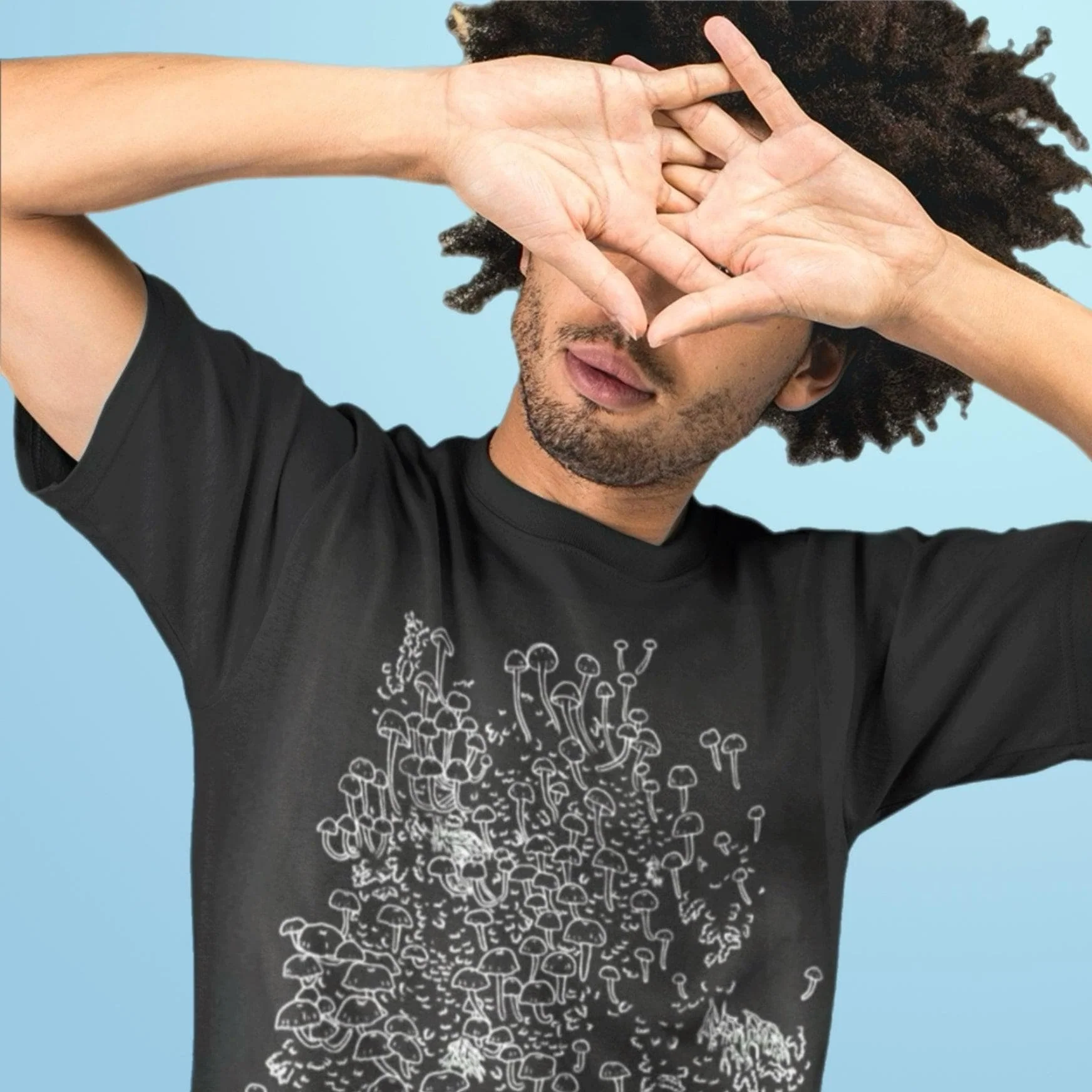 Bioluminescent Fungi North Spore T-Shirt - Image 3