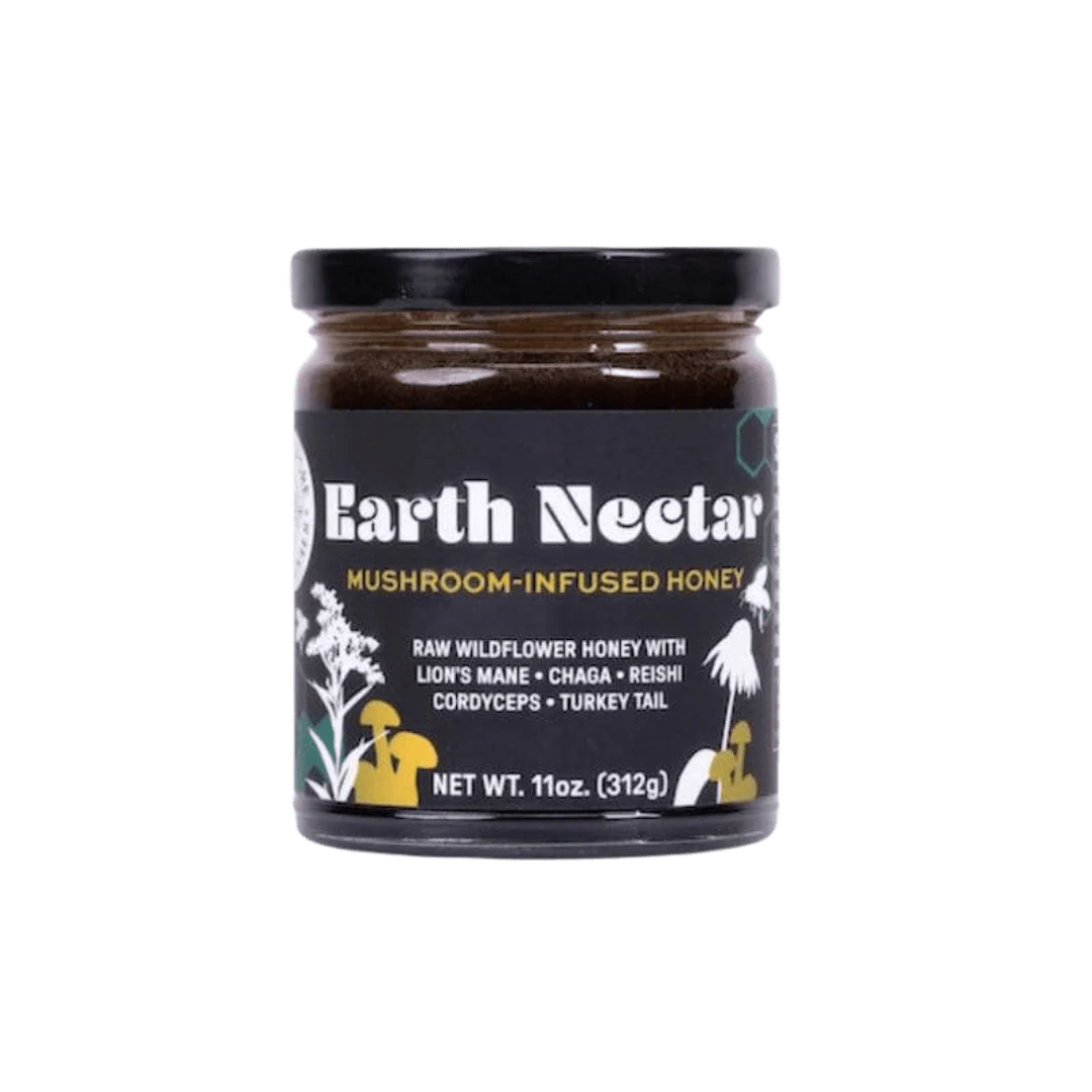 Earth Nectar: Mushroom-Infused Wildflower Honey