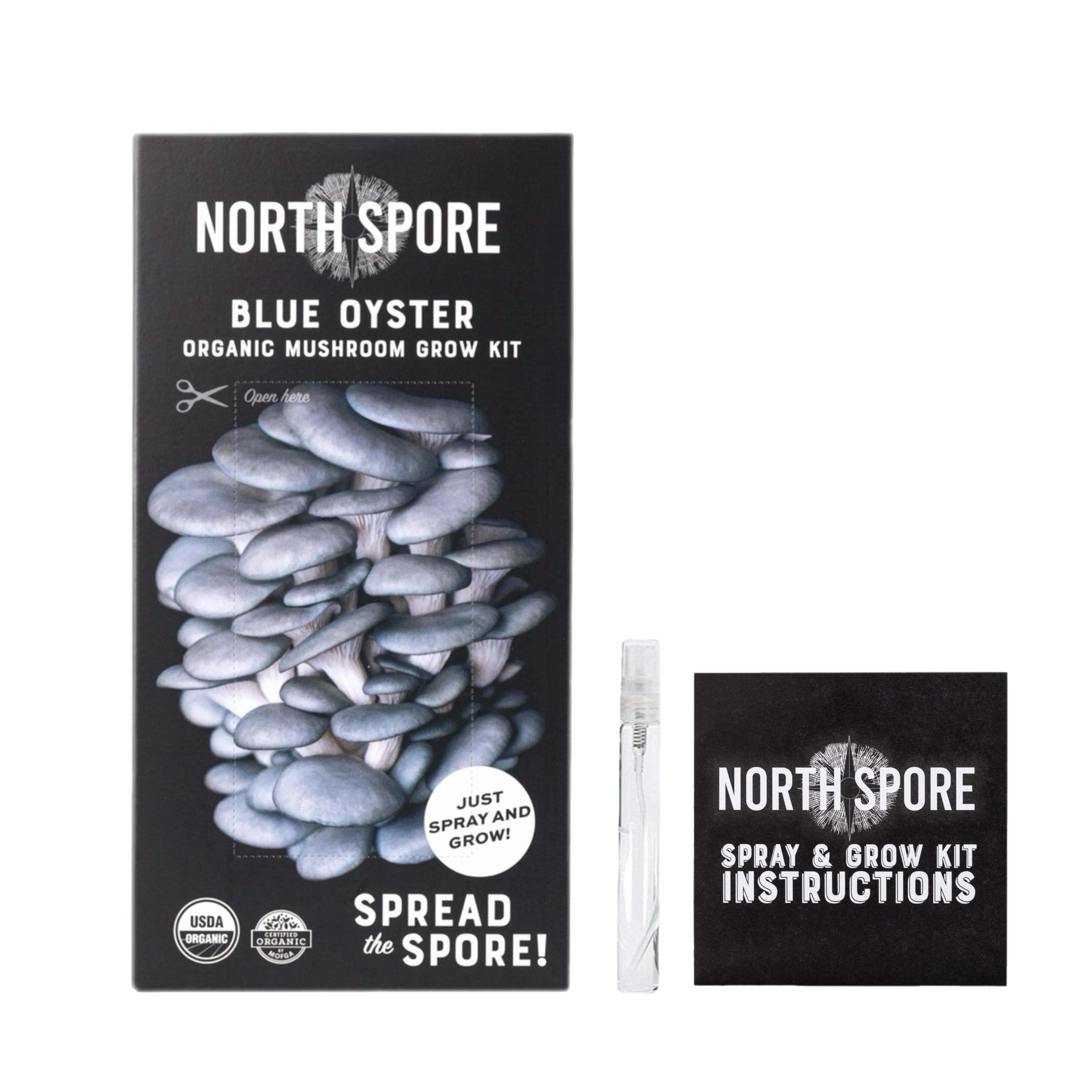 Organic Blue Oyster ‘Spray & Grow’ Mushroom Growing Kit - Image 6