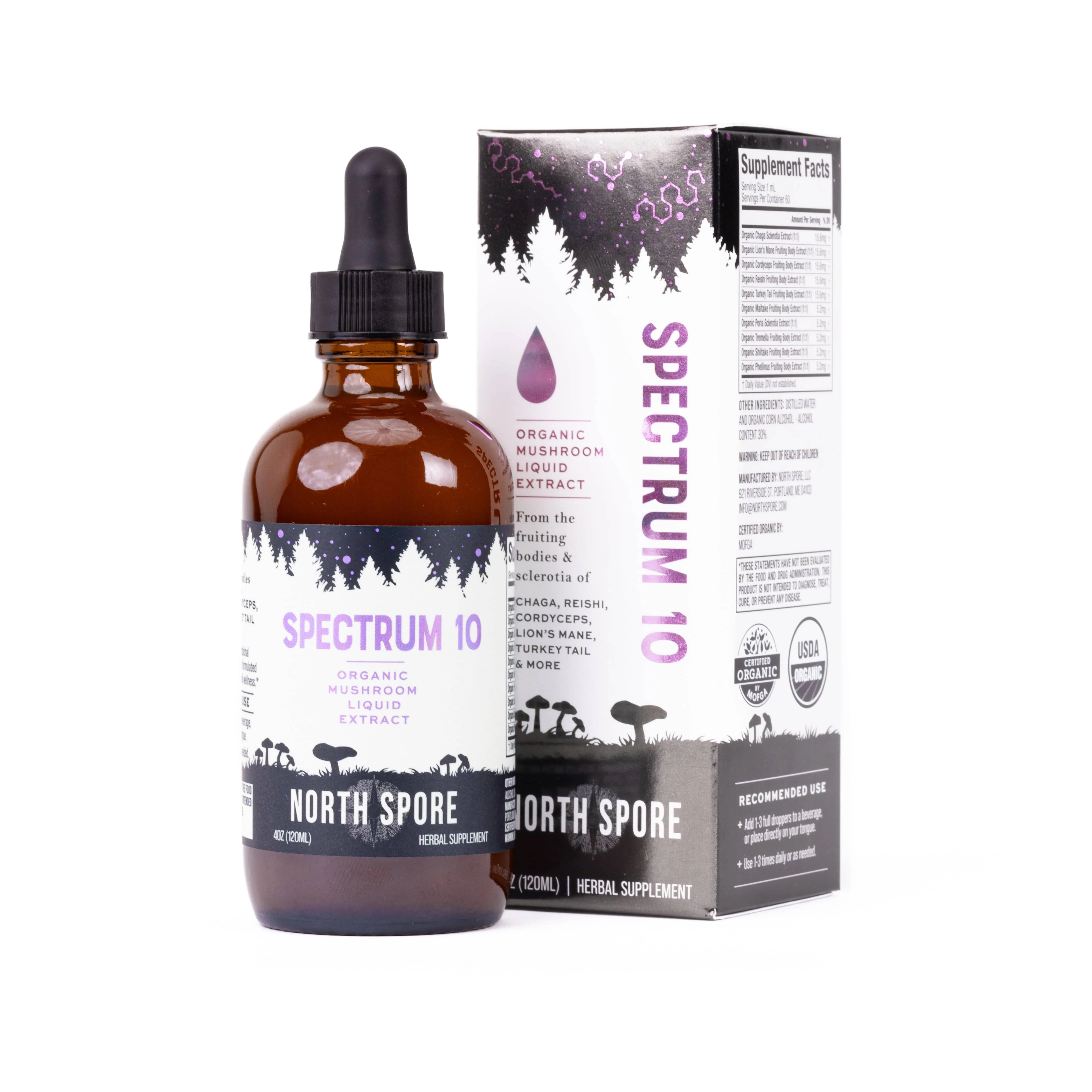 Organic Spectrum 10 Mushroom Blend Tincture - Image 2