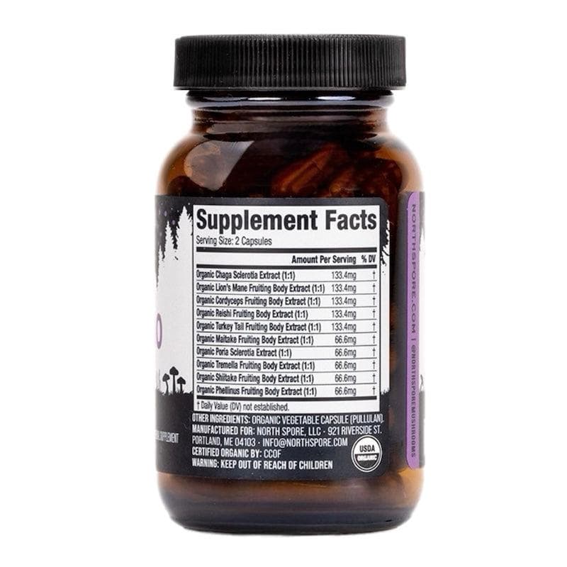 Organic ‘Spectrum 10’ Mushroom Capsules (120 ct) - Image 2
