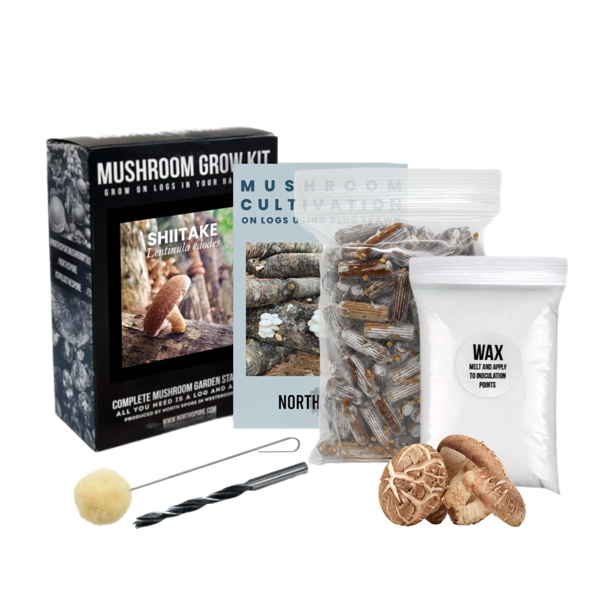 Organic Shiitake Mushroom Log Kit